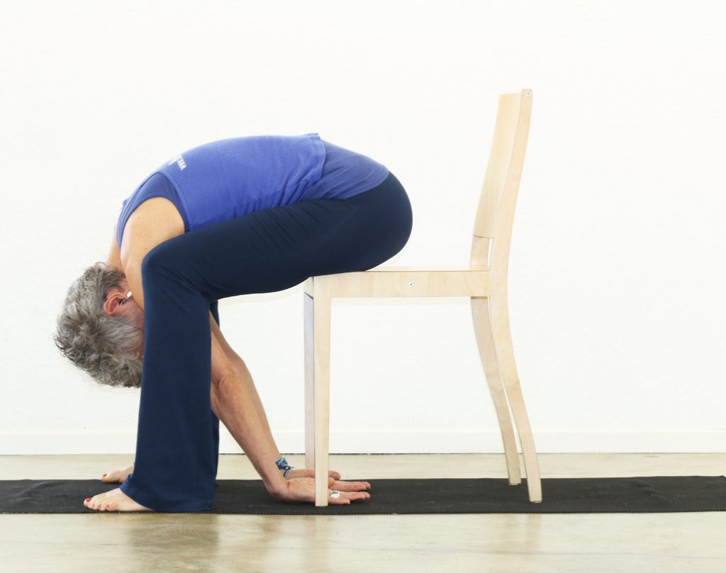 seated forward bend for senior chair exercises