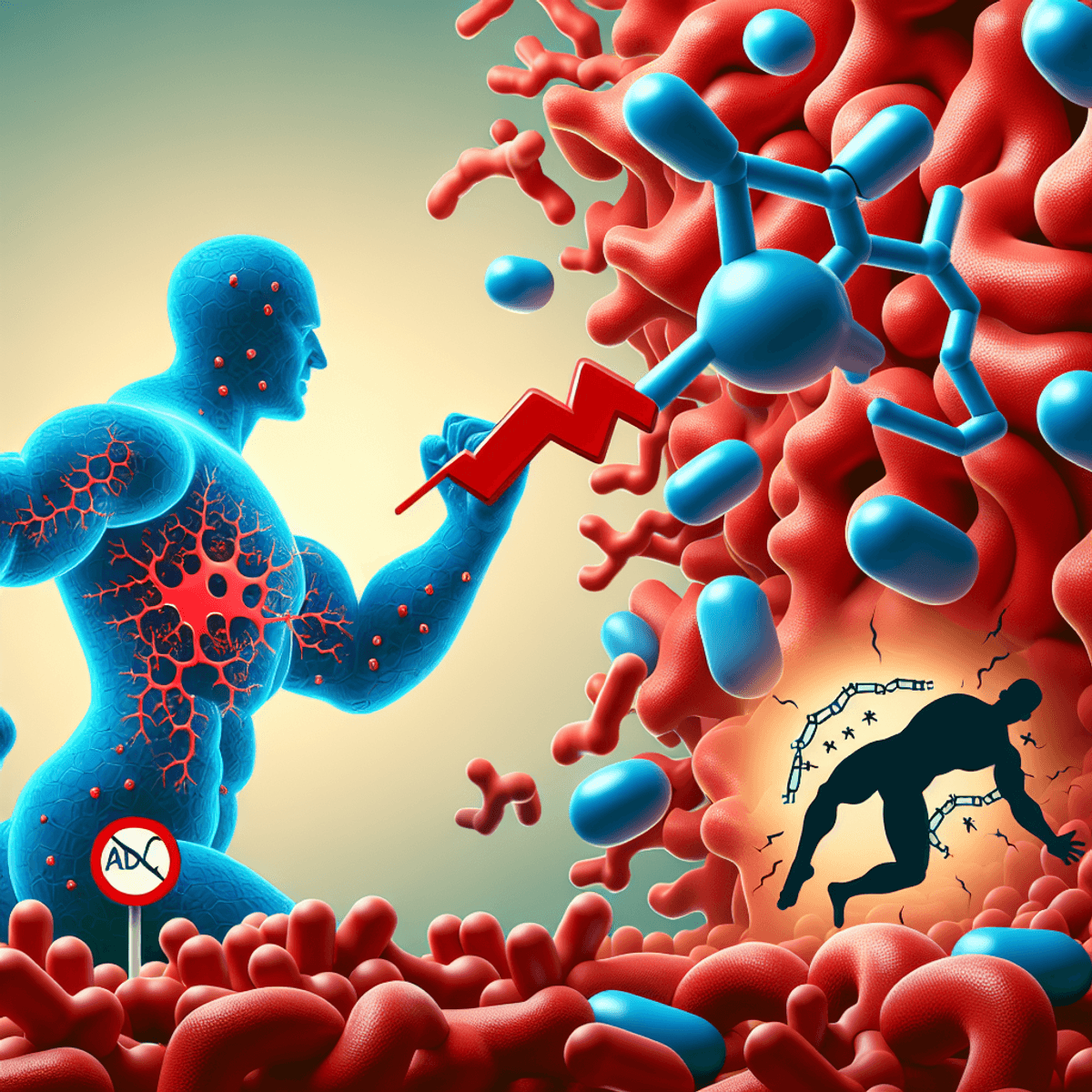 A digital art representation of a medicine bottle with a diabetes symbol, symbolizing semaglutide as a medication for type 2 diabetes.